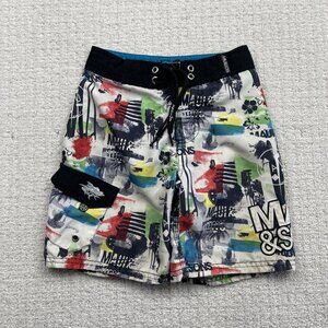 Y2K Maui & Sons Swim Board Trunks Boys  Surfer / Skater 2000's Beach Read